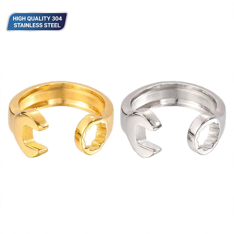 2pcs Stainless Steel Stackable Rings, Urban Style Gift